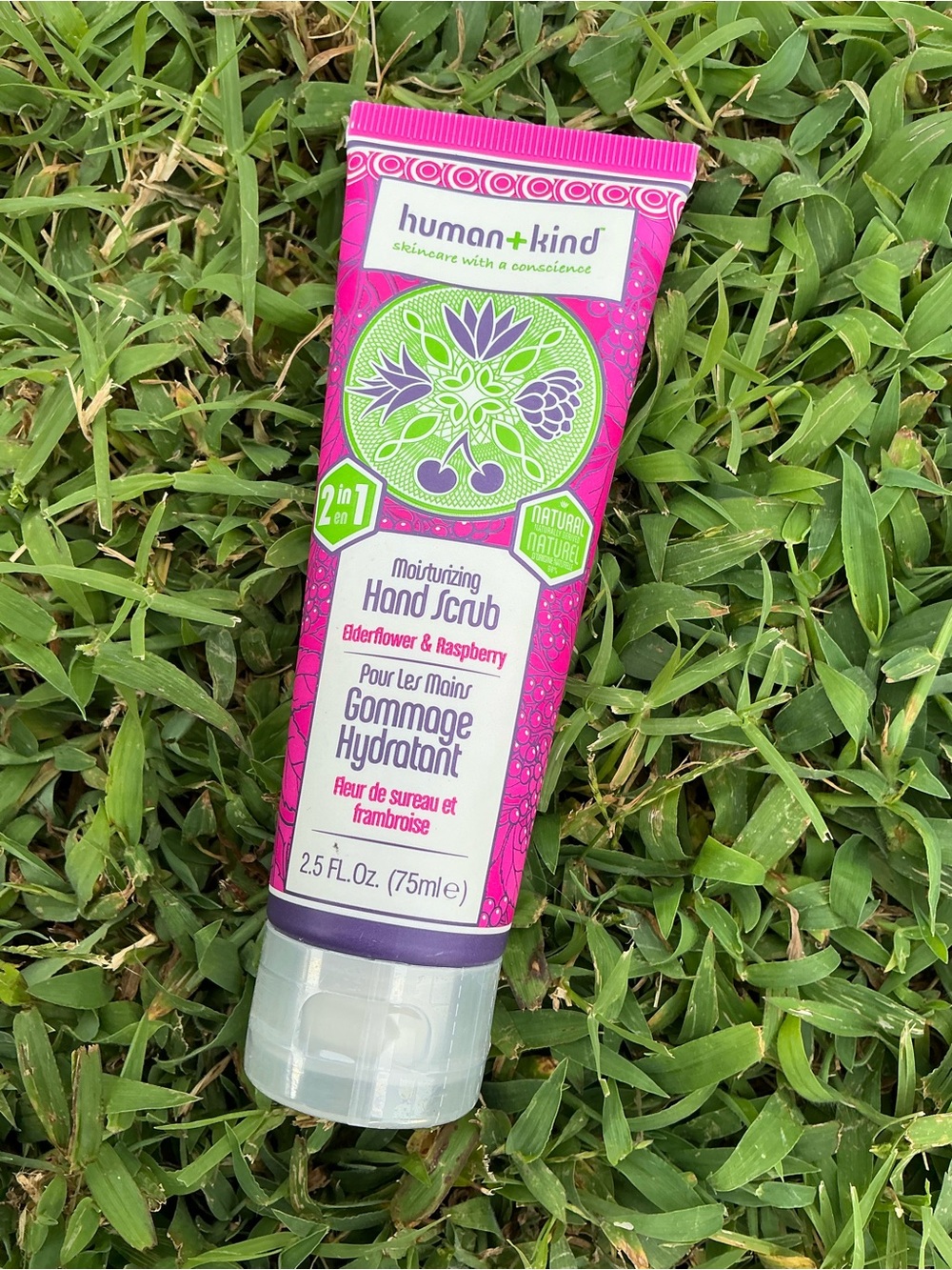 Humankind Pink Elderflower & Raspberry Hand Scrub Tube - Picture 2 of 5